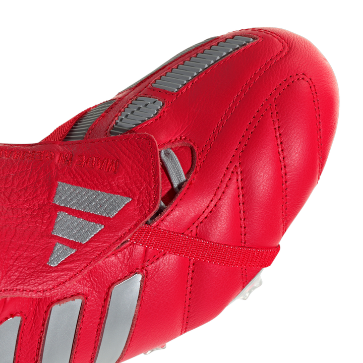 Predator Mania FG - Vivid Red/Silver Metallic by adidas at NUMBER 10 - Buy Now!