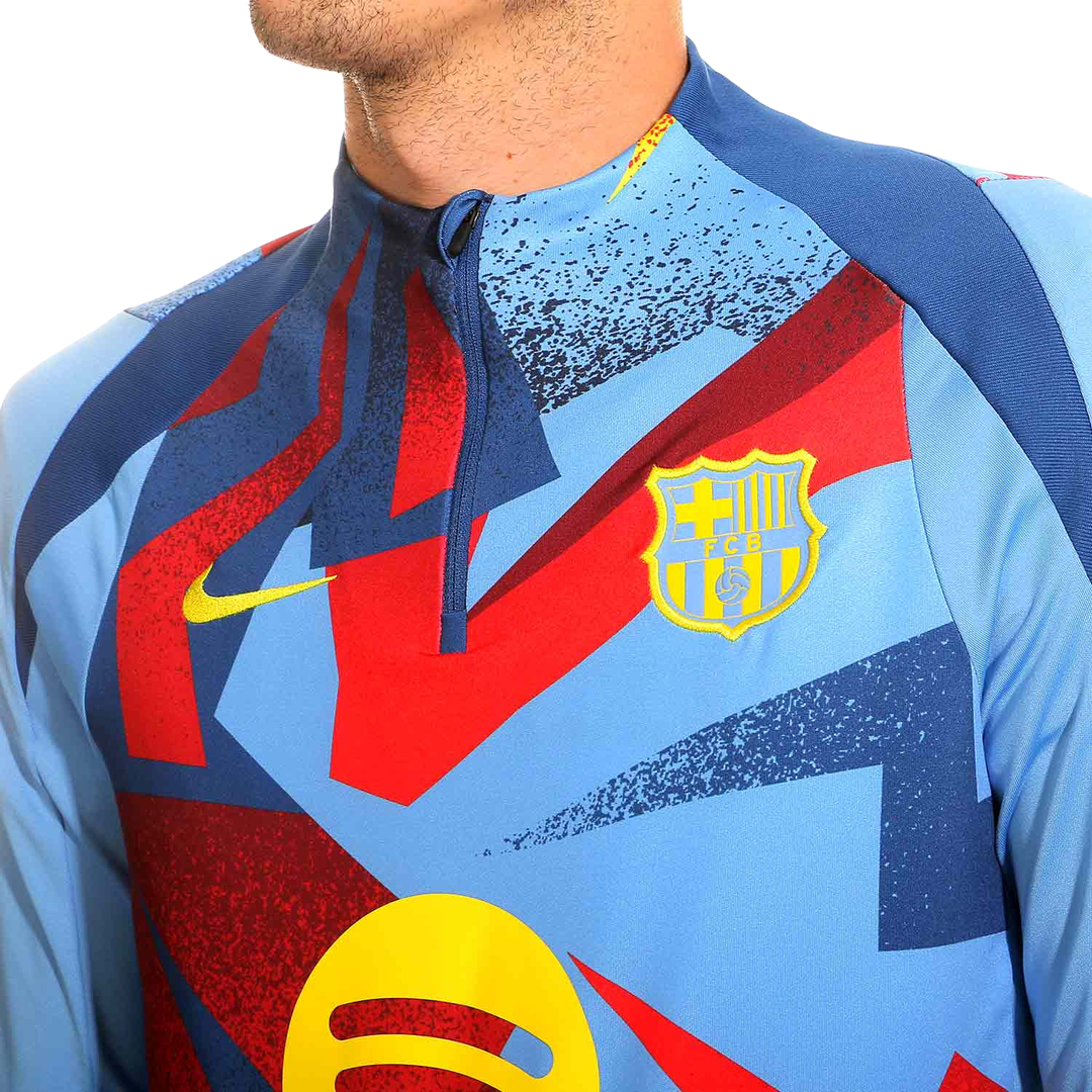 FC Barcelona Pre-Match Drill Top 25/26 - University Blue/University Blue/Gym Blue/Opti Yellow by Nike at NUMBER 10 - Buy Now!