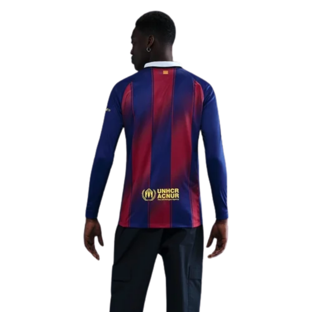 FC Barcelona L/S Stadium Home Shirt 25/26 by Nike at NUMBER 10 - Buy Now!