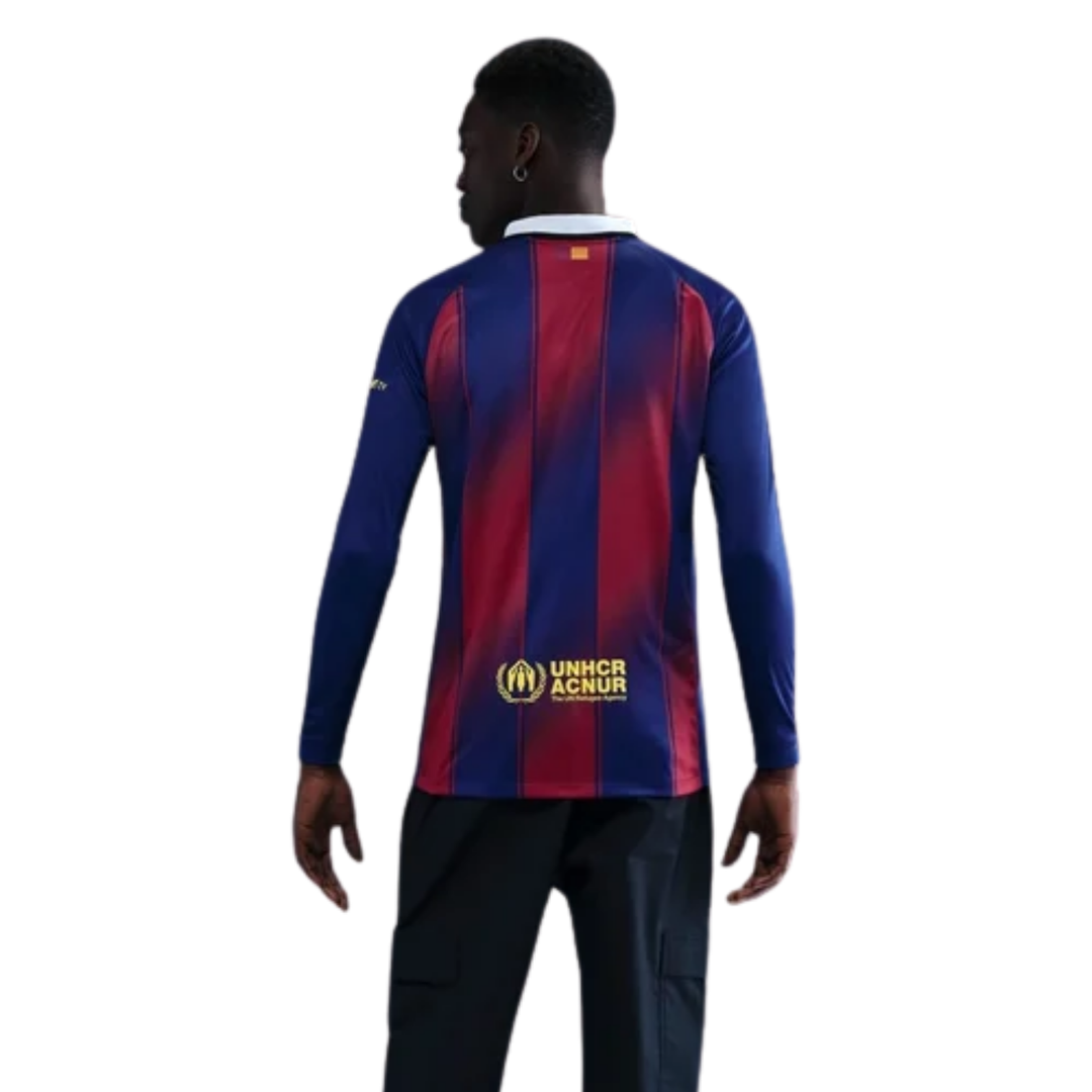 FC Barcelona L/S Stadium Home Shirt 25/26 by Nike at NUMBER 10 - Buy Now!