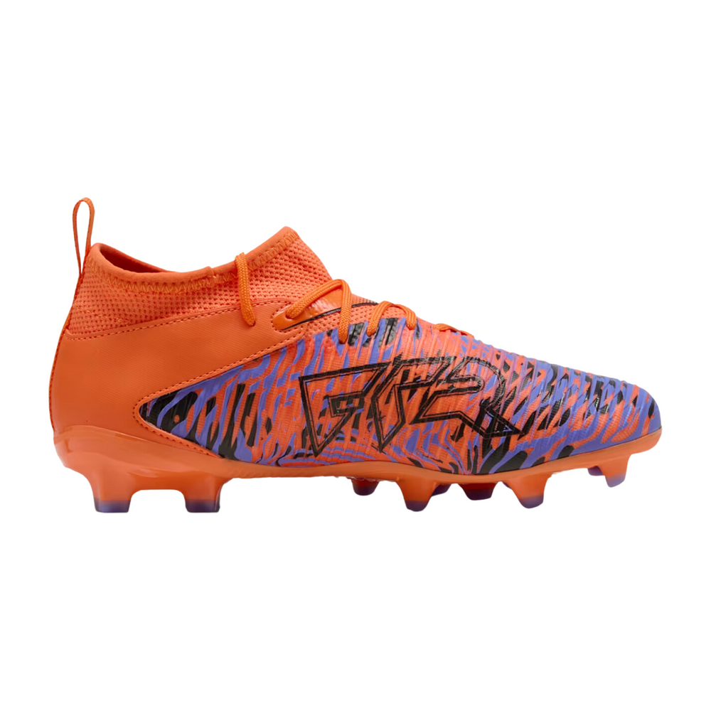 Kids Future 8 Match Creativity FG/AG - Orange Poppy/Black/Dark Amethyst by Puma at NUMBER 10 - Buy Now!