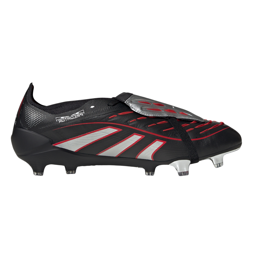 Predator Elite BSR FT FG - Core Black/Silver Metallic/Vivid Red by adidas at NUMBER 10 - Buy Now!
