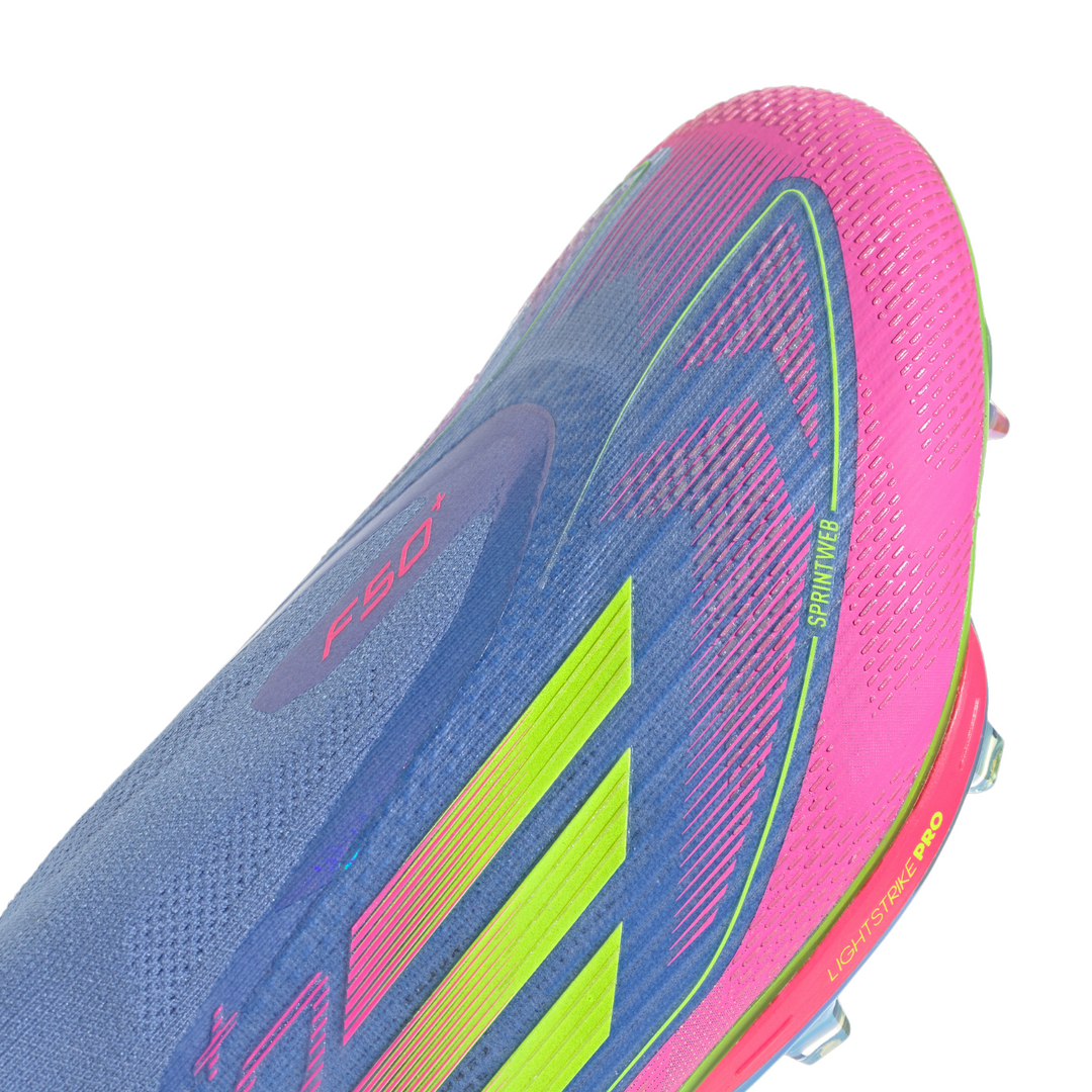 F50+ FG - Blue Fusion/Lucid Lemon/Lucid Pink by adidas at NUMBER 10 - Buy Now!