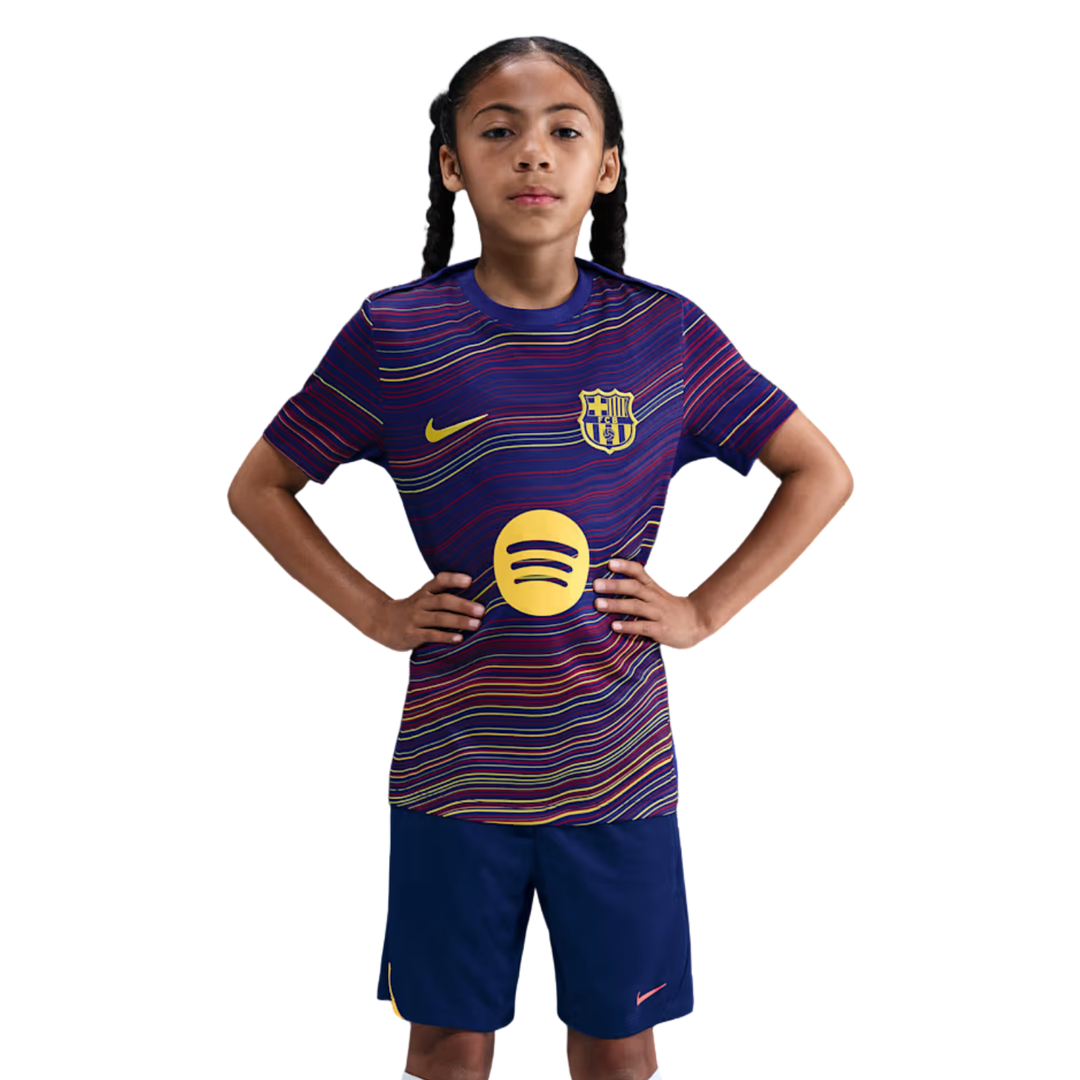 FC Barcelona Youth Home Pre-Match Shirt 25/26 by Nike at NUMBER 10 - Buy Now!