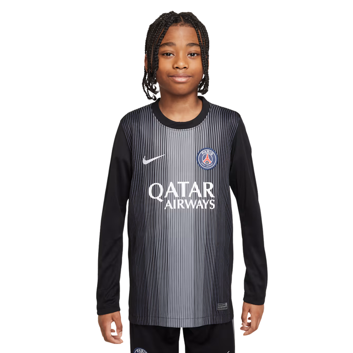 Paris Saint Germain Youth L/S Goalkeeper Shirt 25/26 by Nike at NUMBER 10 - Buy Now!