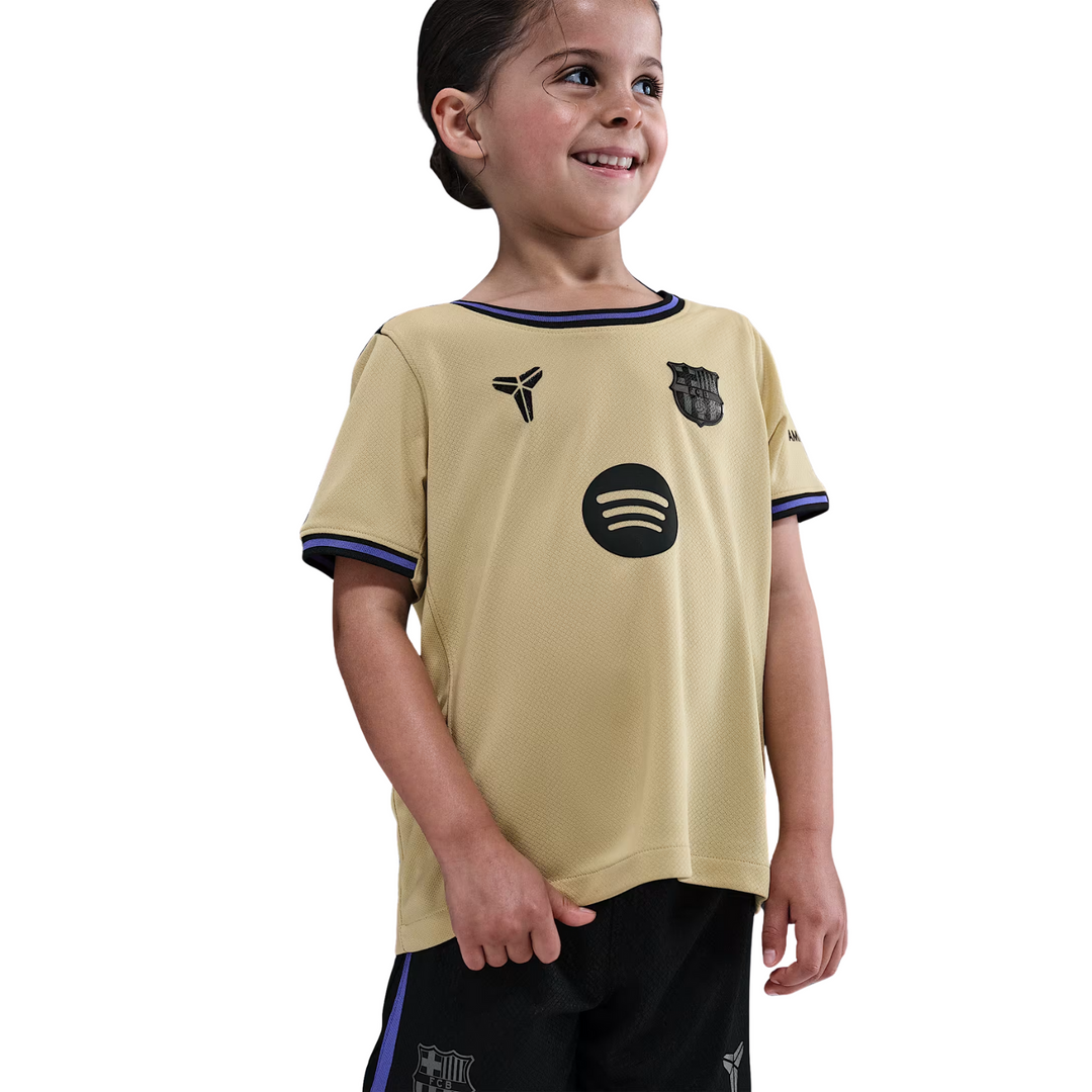 FC Barcelona Little Kids Away Kit 25/26 by Nike at NUMBER 10 - Buy Now!