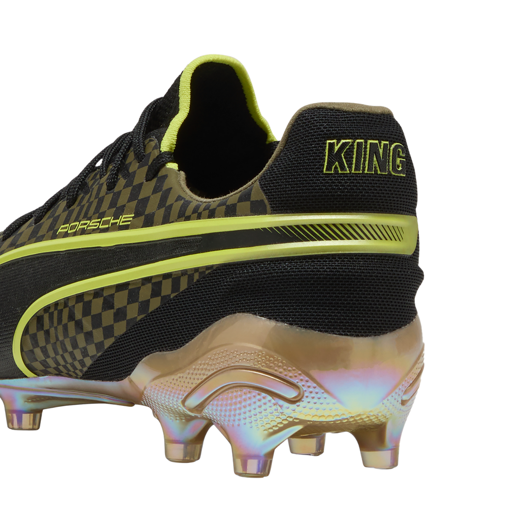 King Ultimate X Porsche FG/AG - Olive Drab/Black/Gold by Puma at NUMBER 10 - Buy Now!
