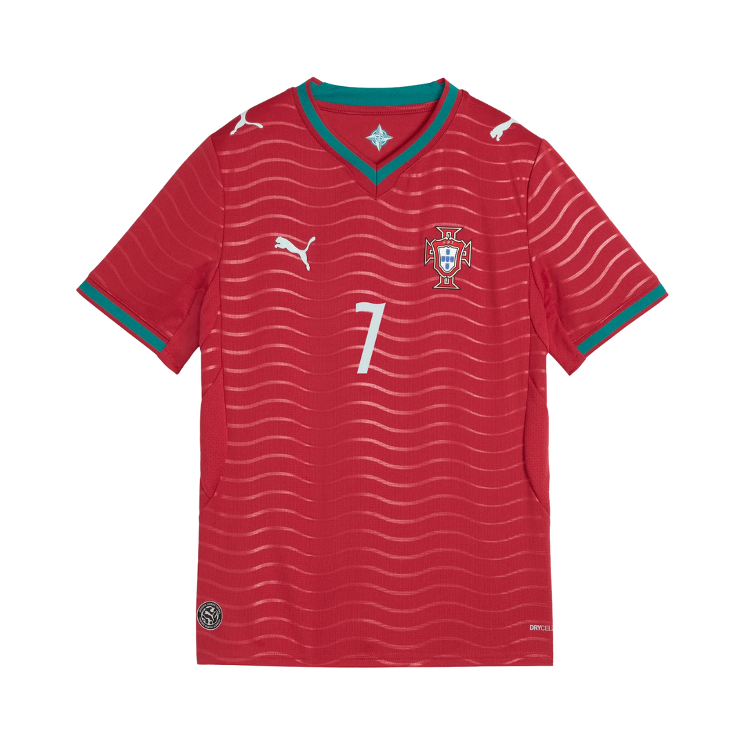 Portugal Stadium Home Jersey 26 - Ronaldo 7 by Puma at NUMBER 10 - Buy Now!