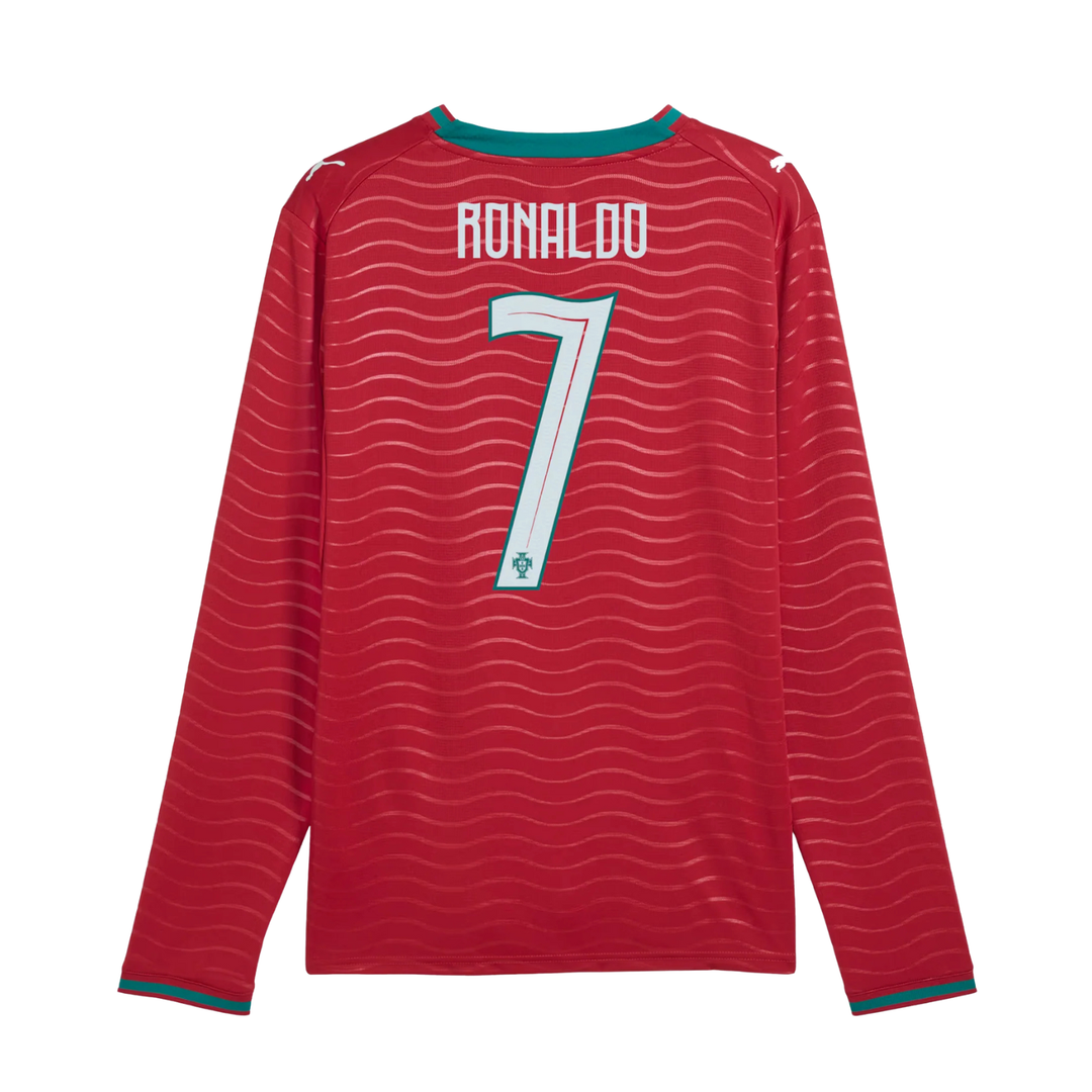 Portugal Stadium L/S Home Jersey 26 - Ronaldo 7 by Puma at NUMBER 10 - Buy Now!