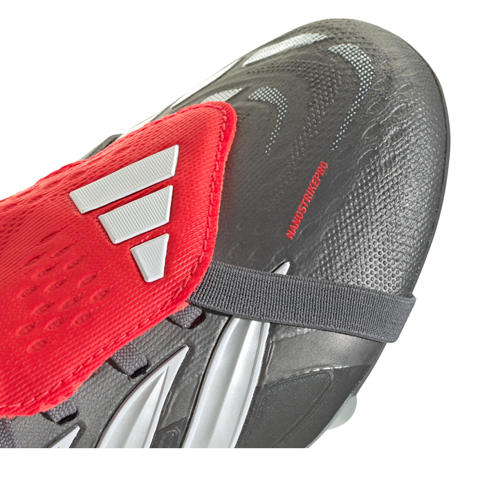 Kids Predator Elite FT FG - Iron Metal/White Metal/Lucid Red