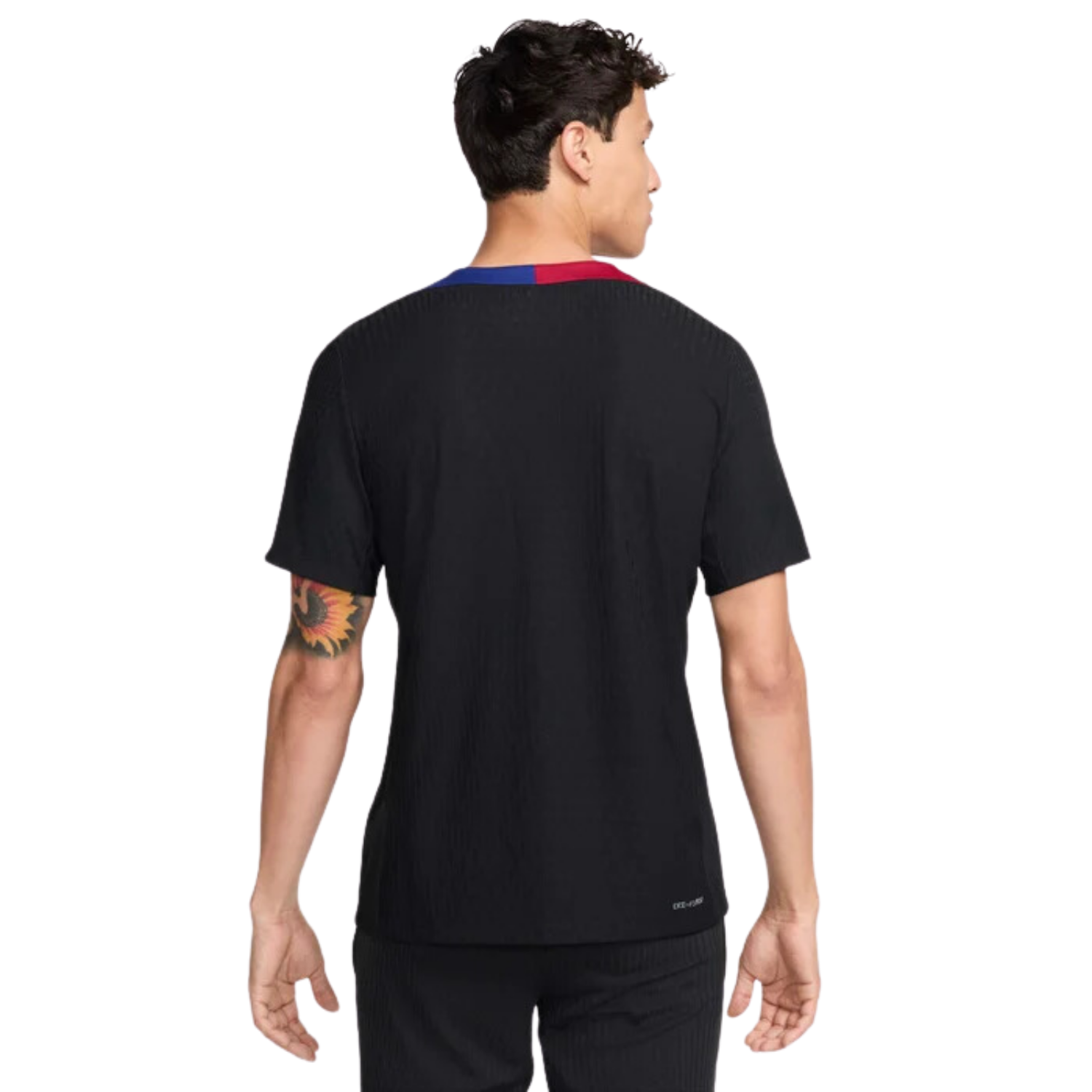 red blue and black nike shirt
