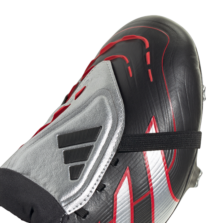 Predator Elite BSR FT FG - Core Black/Silver Metallic/Vivid Red by adidas at NUMBER 10 - Buy Now!