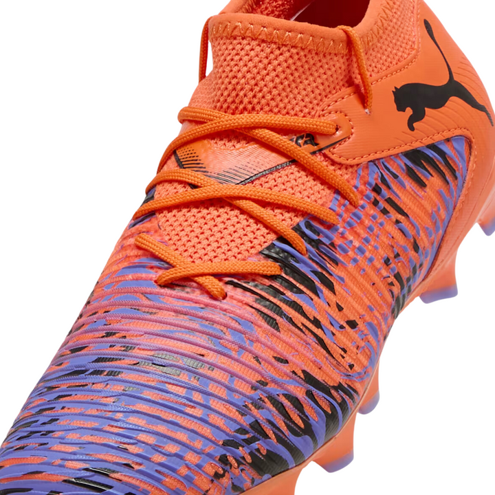 Kids Future 8 Match Creativity FG/AG - Orange Poppy/Black/Dark Amethyst by Puma at NUMBER 10 - Buy Now!