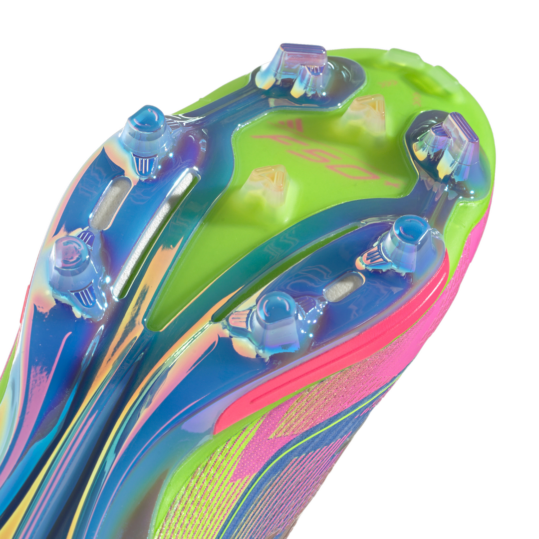 F50+ FG - Blue Fusion/Lucid Lemon/Lucid Pink by adidas at NUMBER 10 - Buy Now!