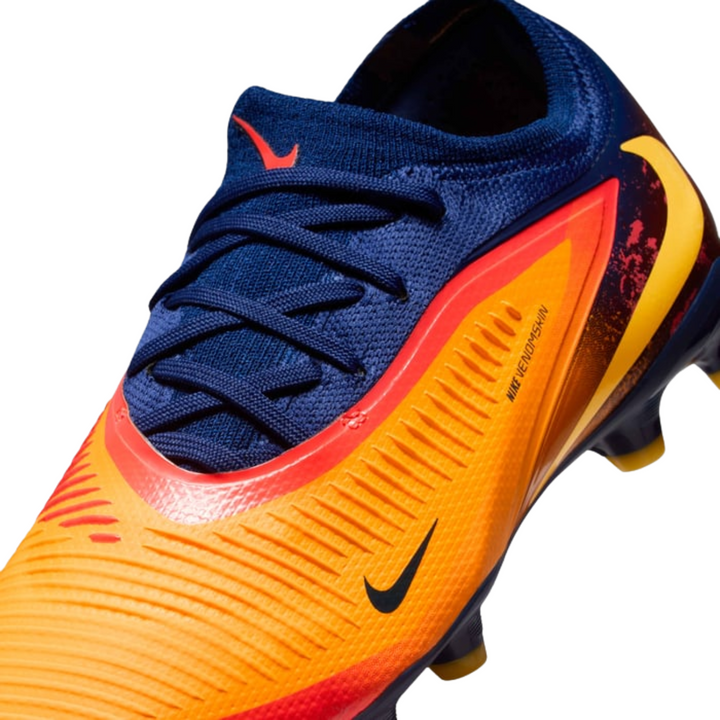 Jr Phantom 6 Low Pro FG 'Erling Haaland' - Laser Orange/Blue Void/Lemon Venom by Nike at NUMBER 10 - Buy Now!