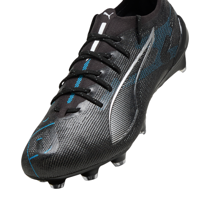 Ultra 5 Ultimate FG - Black/Silver/Bright Aqua by Puma at NUMBER 10 - Buy Now!