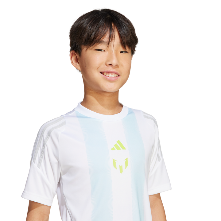 Messi Youth Training Shirt - White/Almost Blue by adidas at NUMBER 10 - Buy Now!