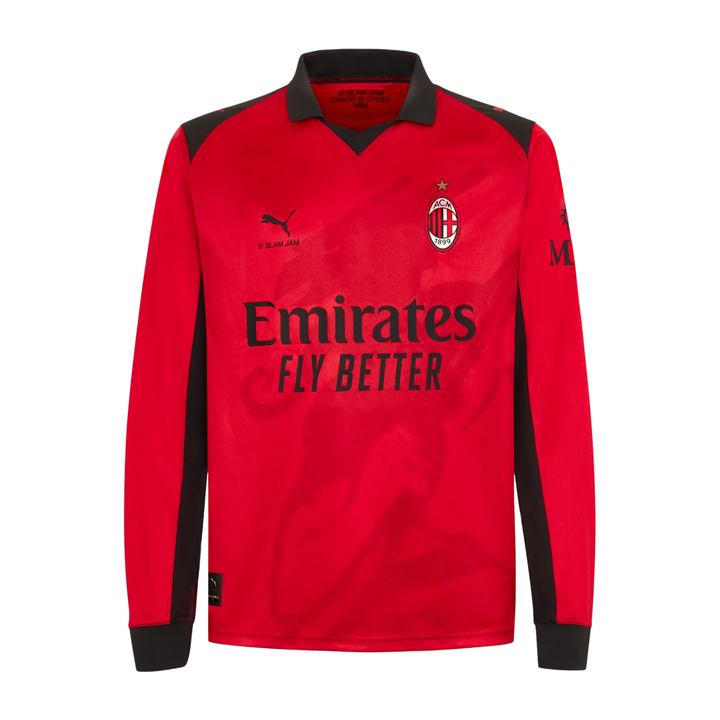 AC Milan x Slam Jam Red L/S Shirt 25/26 by Puma at NUMBER 10 - Buy Now!