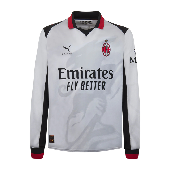 AC Milan x Slam Jam Silver L/S Shirt 25/26 by Puma at NUMBER 10 - Buy Now!