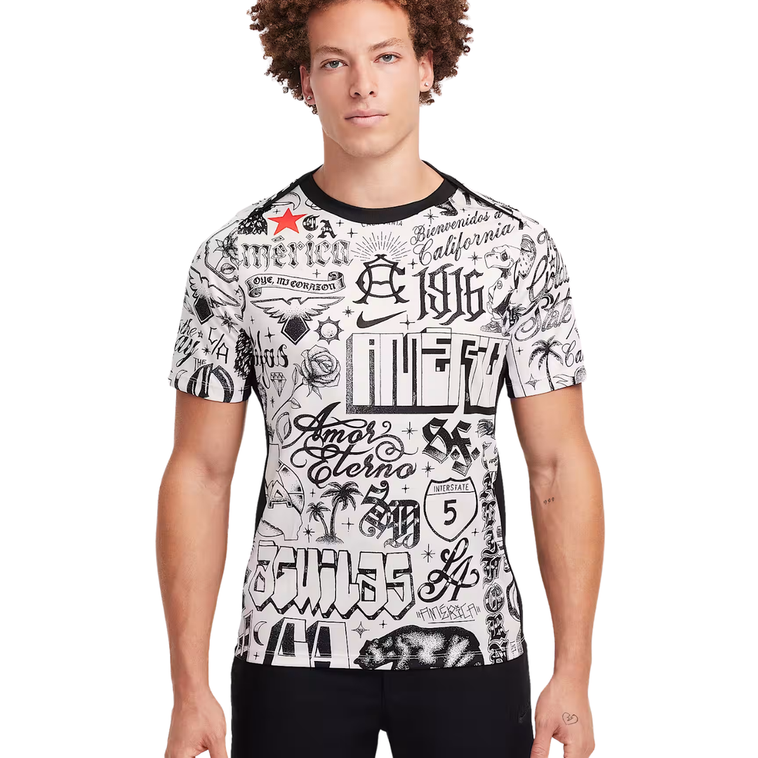 Club America SE Pre-Match Shirt - Light Orewood Brown/Black/Black by Nike at NUMBER 10 - Buy Now!