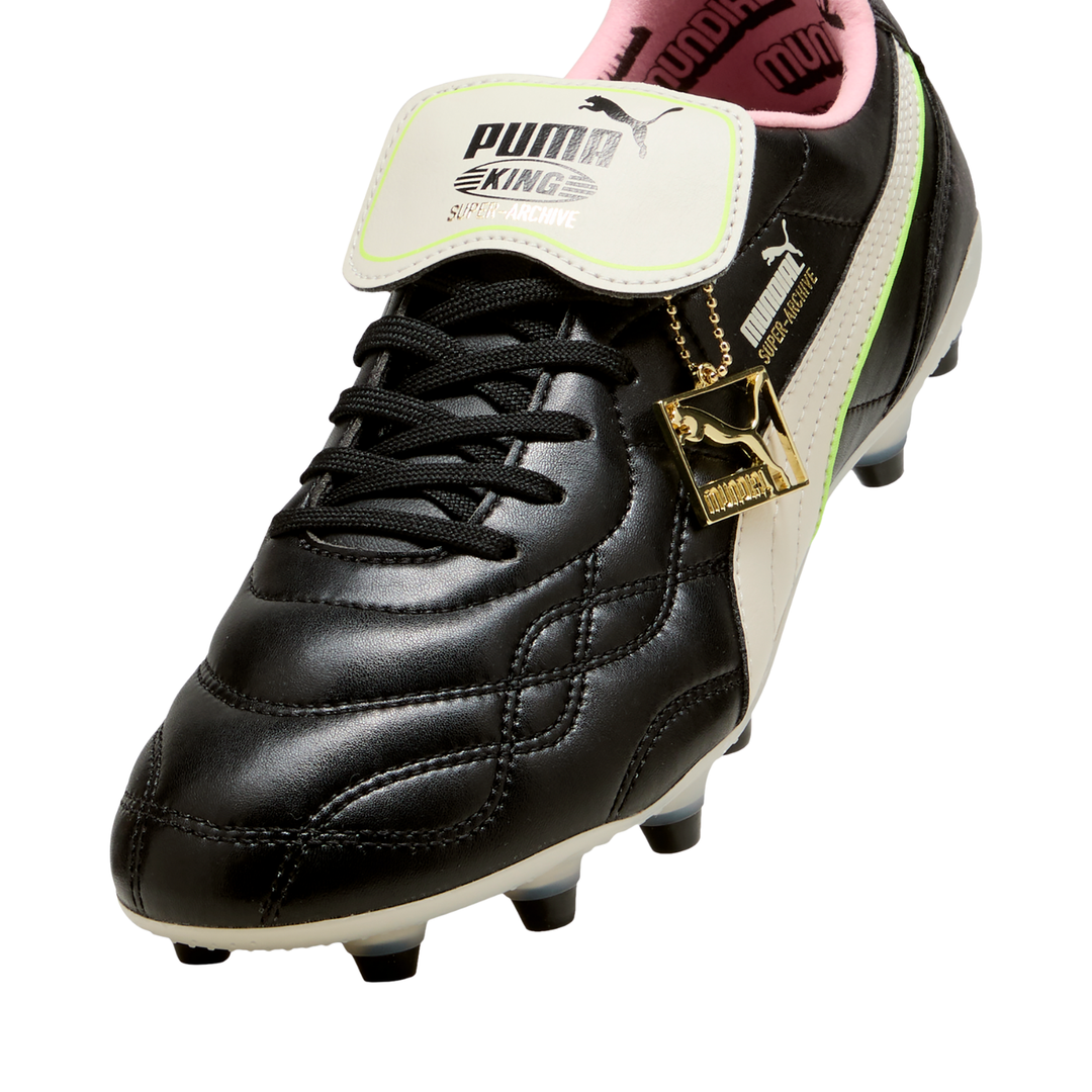 King Top X Mundial FG/AG - Black/White/Poison Pink by Puma at NUMBER 10 - Buy Now!