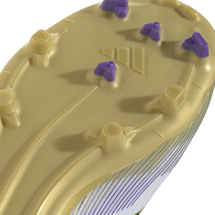 Kids F50 Elite FG - White/Core Black/Gold Metallic