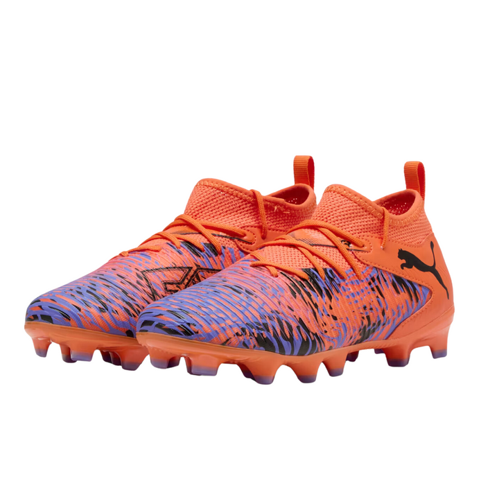 Kids Future 8 Match Creativity FG/AG - Orange Poppy/Black/Dark Amethyst by Puma at NUMBER 10 - Buy Now!