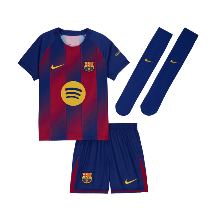 FC Barcelona Little Kids Home Kit 25/26 by Nike at NUMBER 10 - Buy Now!