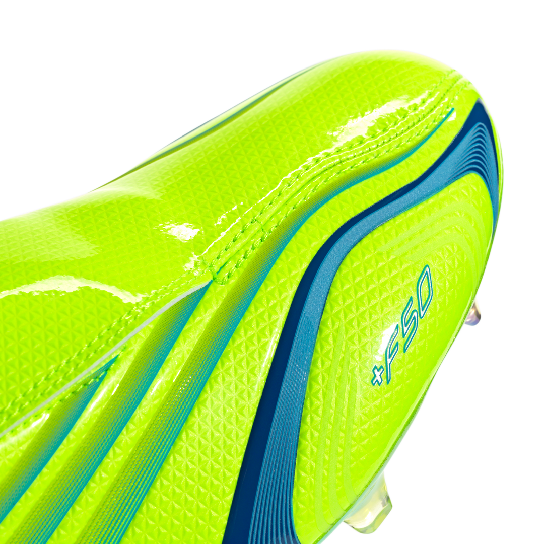 F50 Tunit Elite FG - Lucid Lemon / Royal Blue / Lucid Aquamarine by adidas at NUMBER 10 - Buy Now!