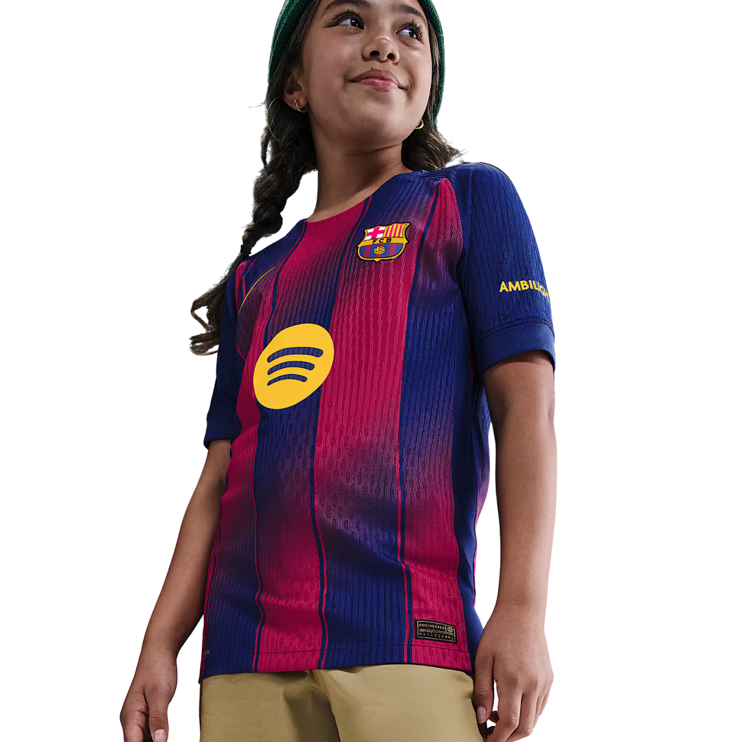 FC Barcelona Youth Match Home Shirt 25/26 by Nike at NUMBER 10 - Buy Now!