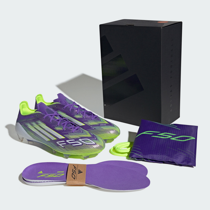 F50 Elite FG - Purple Rush/Cloud White/Lucid Lemon by adidas at NUMBER 10 - Buy Now!