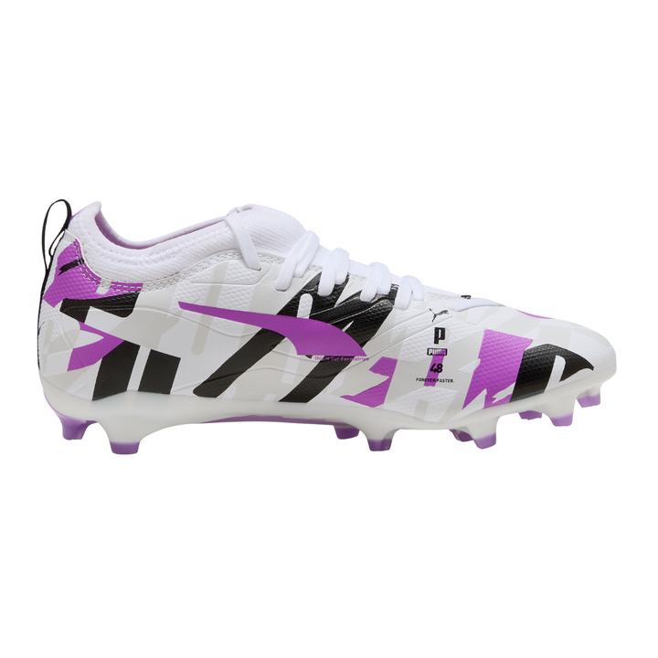Kids Ultra 5 Match Forever FG/MG - White/Pure Magenta/Feather Gray/Black by Puma at NUMBER 10 - Buy Now!