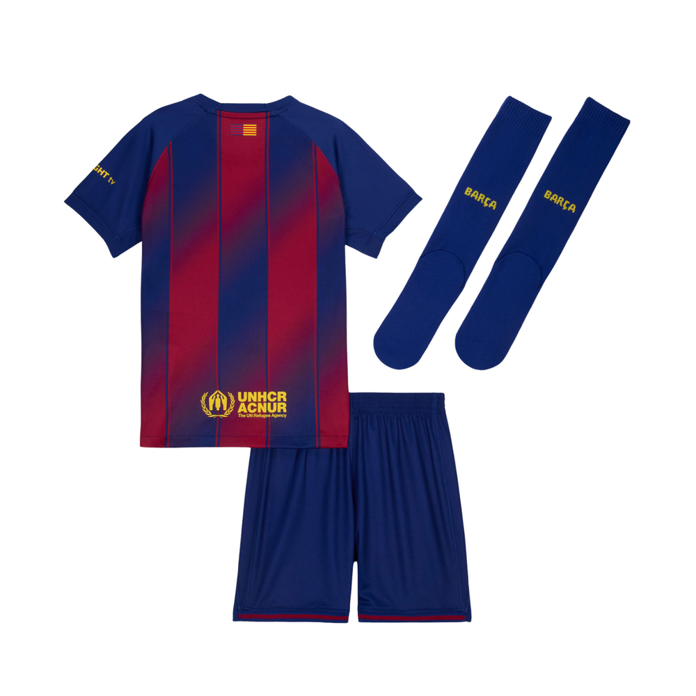 FC Barcelona Little Kids Home Kit 25/26 by Nike at NUMBER 10 - Buy Now!