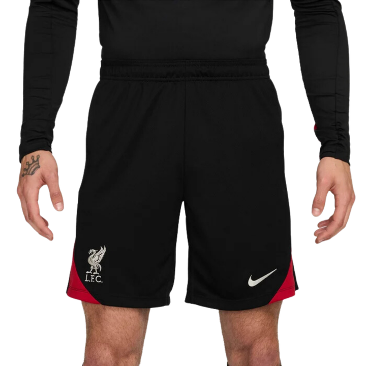 Liverpool FC Strike Shorts 24/25 - Black/Gym Red/Light Orewood Brown