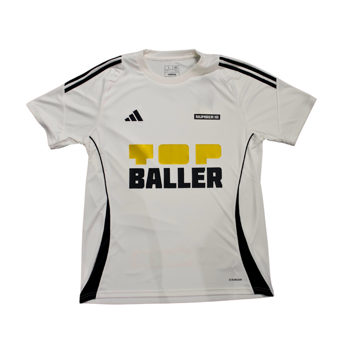 NUMBER 10 x TOP BALLER DXB English White