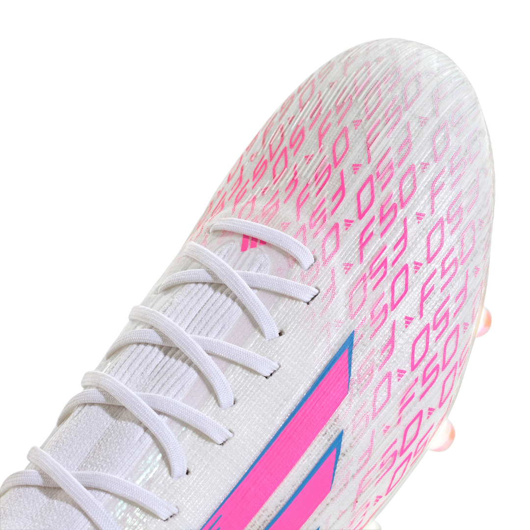 F50 Sparkfusion Elite Mid FG - Cloud White/Lucid Pink/Cloud White by adidas at NUMBER 10 - Buy Now!