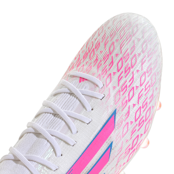 F50 Sparkfusion Elite Mid FG - Cloud White/Lucid Pink/Cloud White by adidas at NUMBER 10 - Buy Now!