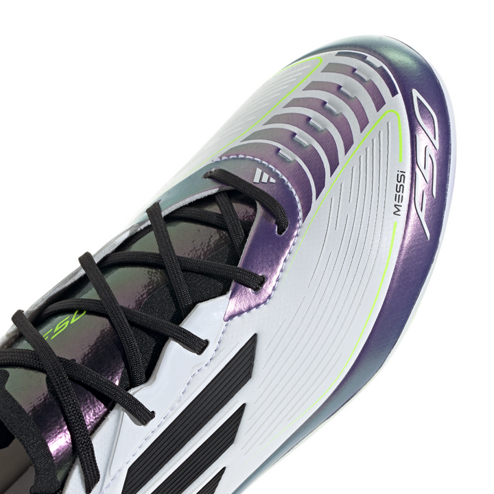 Kids F50 League FG/MG Messi - Cloud White/Core Black/Purple