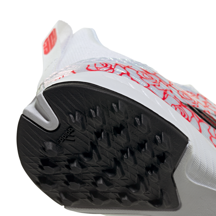 Kids F50 League LL TF ‘LY’ - Footwear White/Core Black/Lucid Red by adidas at NUMBER 10 - Buy Now!