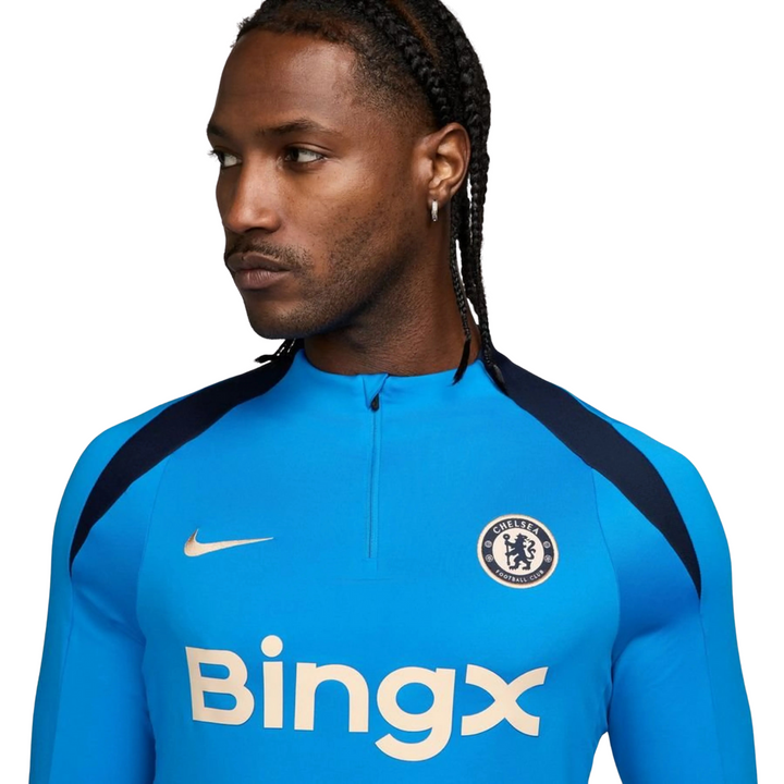 Chelsea Strike Drill Top 24/25 - LT Photo Blue/LT Photo Blue/Obsidian by Nike at NUMBER 10 - Buy Now!