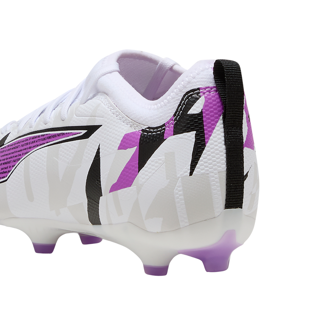 Kids Ultra 5 Match Forever FG/MG - White/Pure Magenta/Feather Gray/Black by Puma at NUMBER 10 - Buy Now!