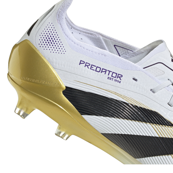 Predator Elite FG - White/Core Black/Gold Metallic