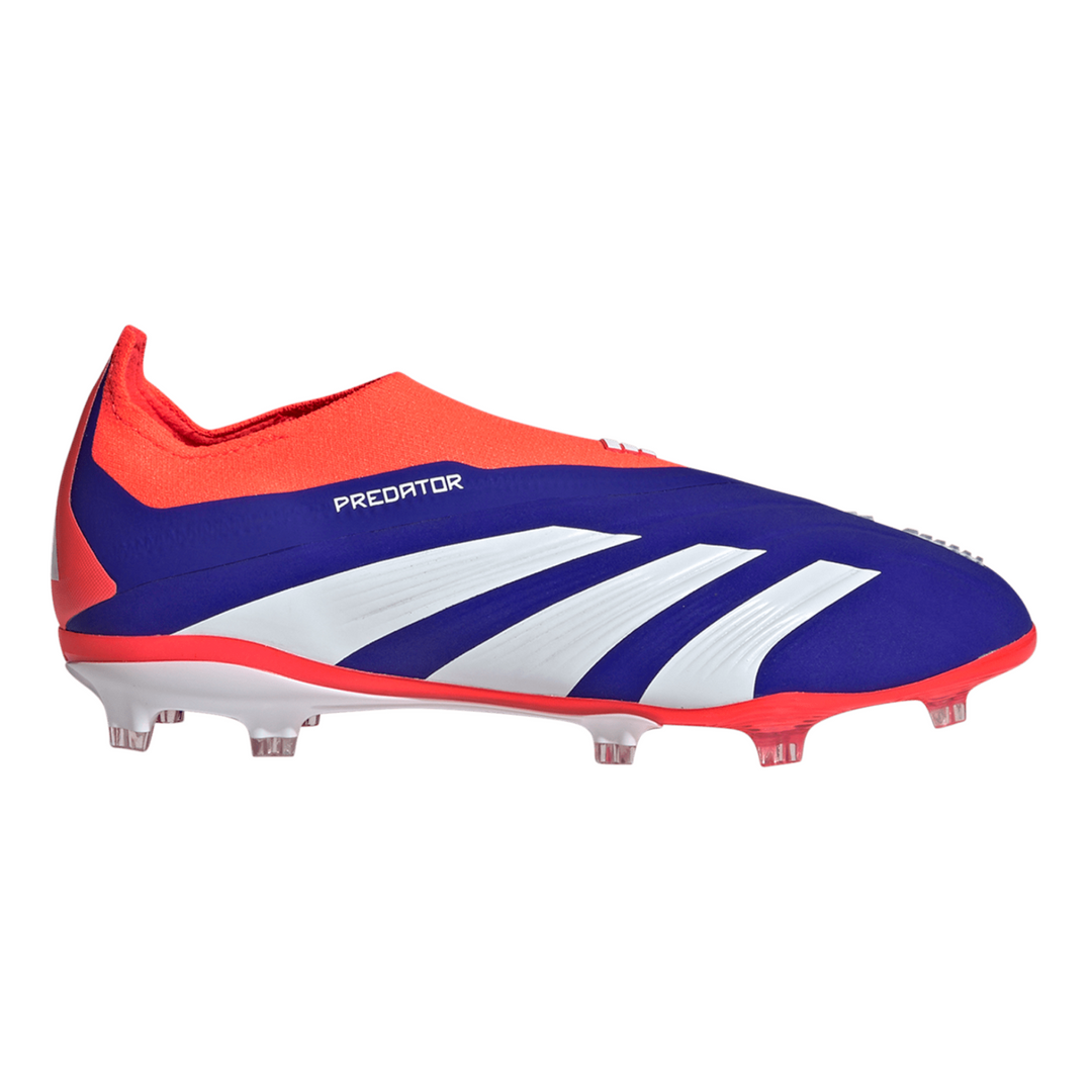 Kids Predator Elite LL FG - Lucid Blue/White/Solar Red - adidas - NUMBER 10