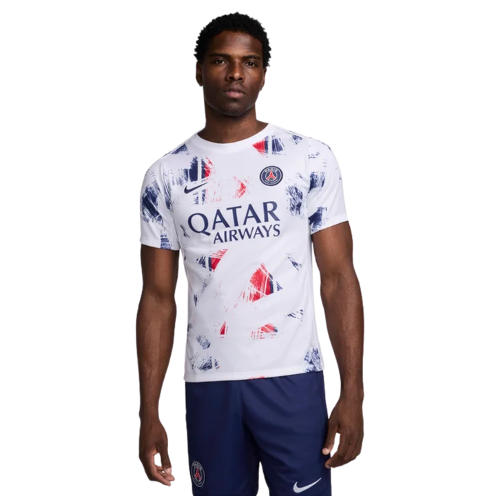 Paris Saint Germain Pre-Match Away Shirt 24/25 - White/Midnight Navy/Midnight Navy by Nike at NUMBER 10 - Buy Now!