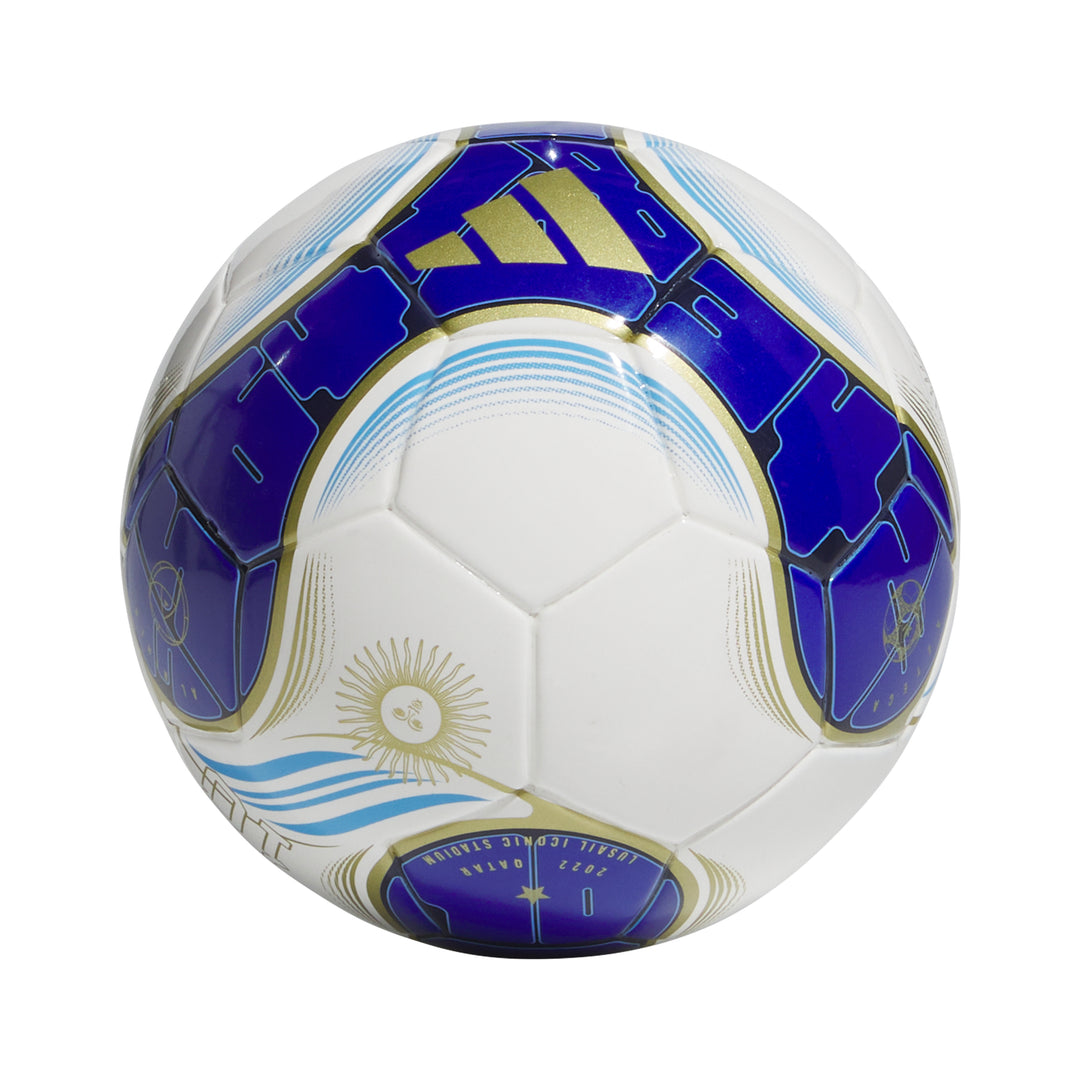 Messi Mini Ball - White/Mystery Ink/Lucid Blue/Lucky Blue - adidas - NUMBER 10