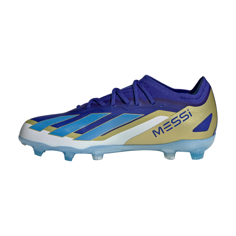 Kids X Crazyfast Messi Elite FG - Lucid Blue/Blue Burst/Cloud White - adidas - NUMBER 10
