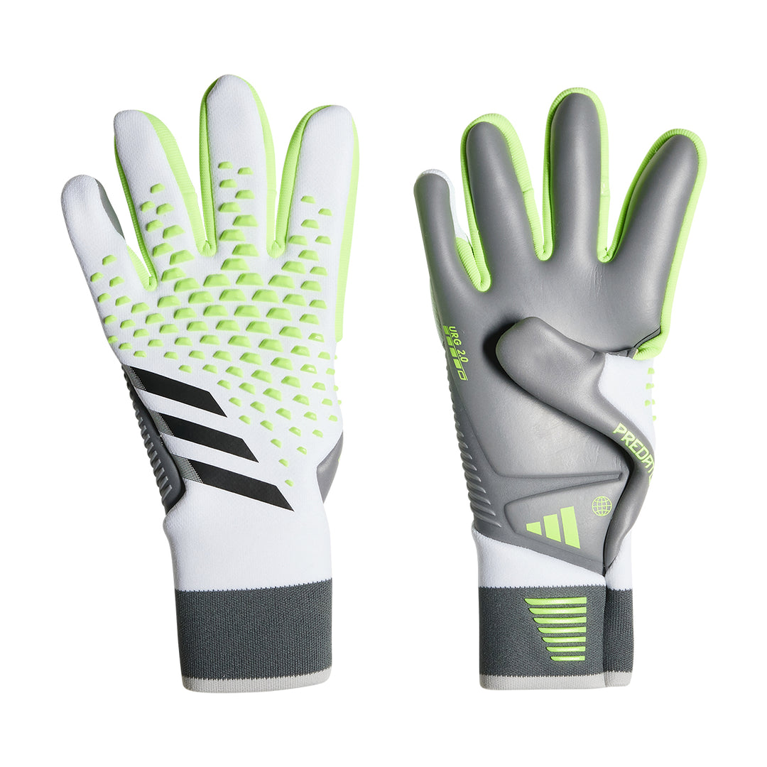 Predator Pro Gloves - White/Lucid Lemon - adidas - NUMBER 10