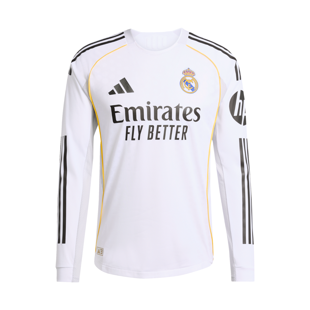 Real Madrid Authentic L/S Home Shirt 25/26 by adidas at NUMBER 10 - Buy Now!