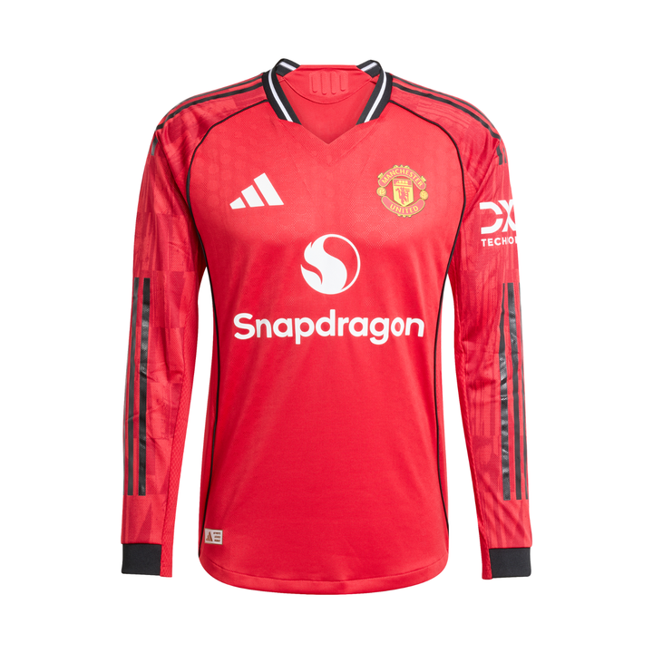 Manchester United Authentic L/S Home Shirt 25/26 by adidas at NUMBER 10 - Buy Now!