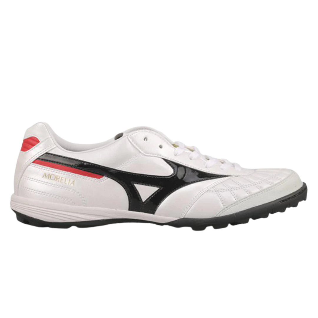 Morelia Sala Elite TF - White/Black/Chinese Red by Mizuno at NUMBER 10 - Buy Now!